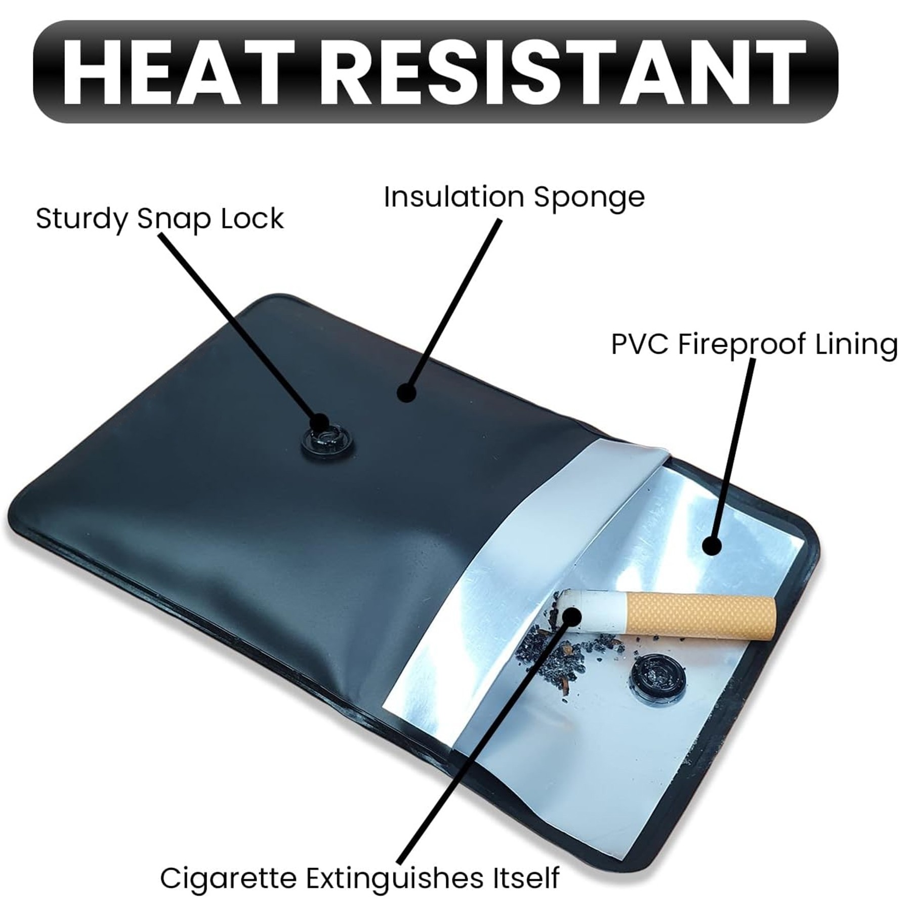 Portable Pvc Cigarette Ash Bag 2