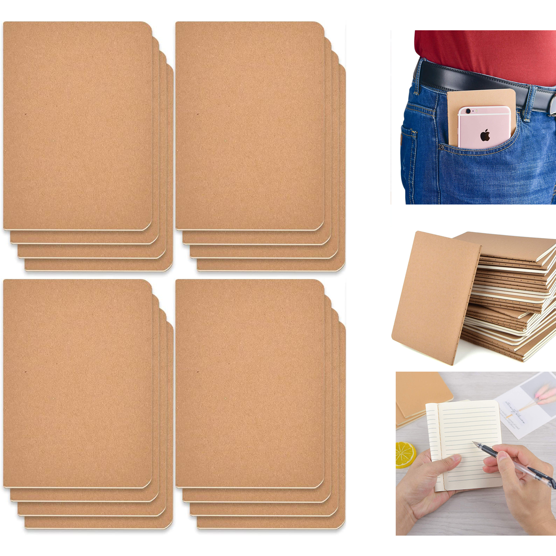 4 Pack Pocket Journal Notebook 1