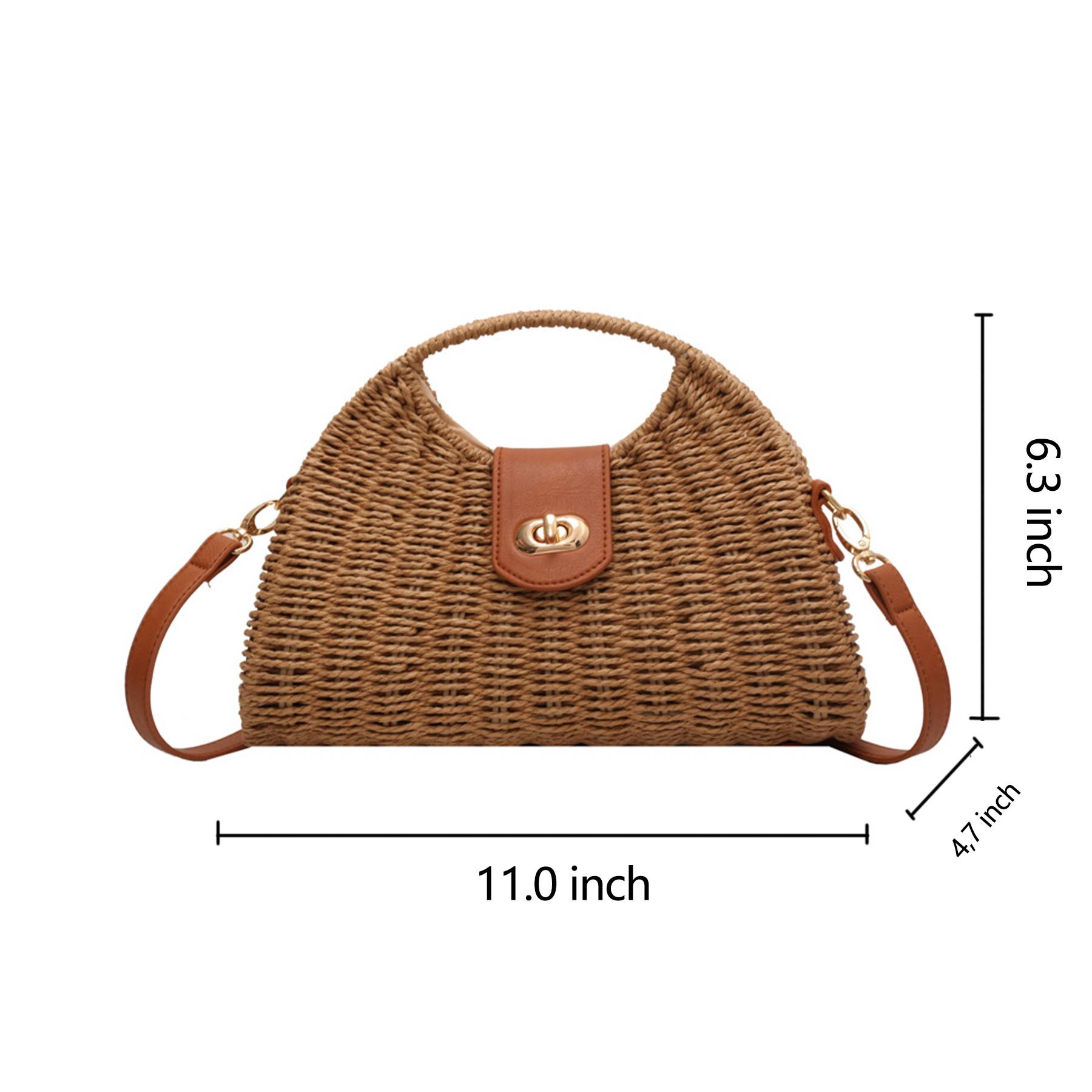 Straw Crossbody Bag for Women 7