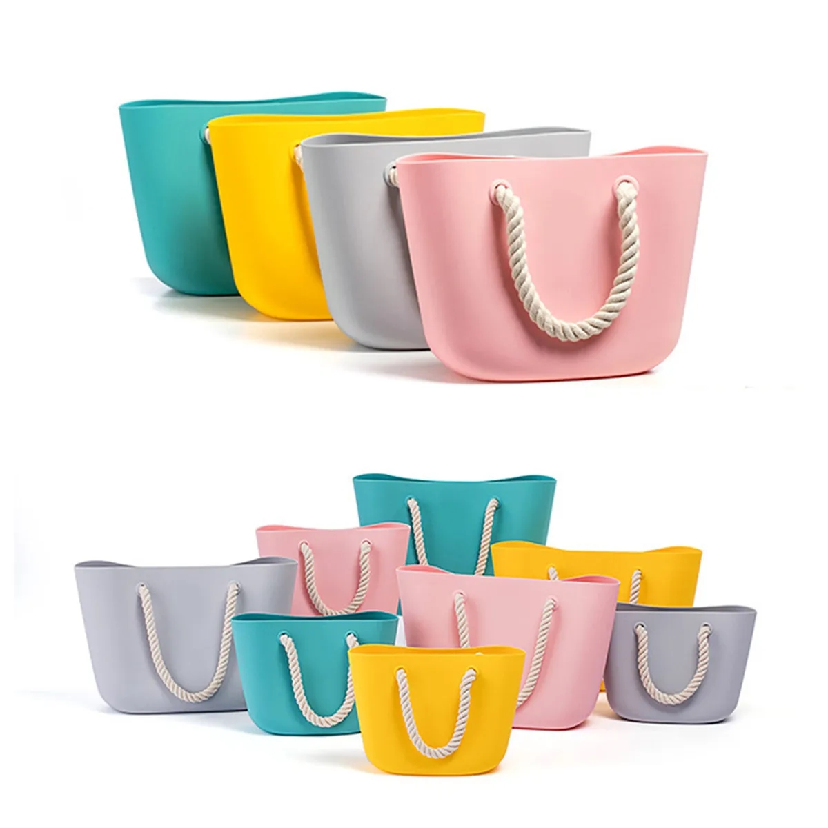 Silicone Beach Tote bag Summer Waterproof Travel Sandproof 6