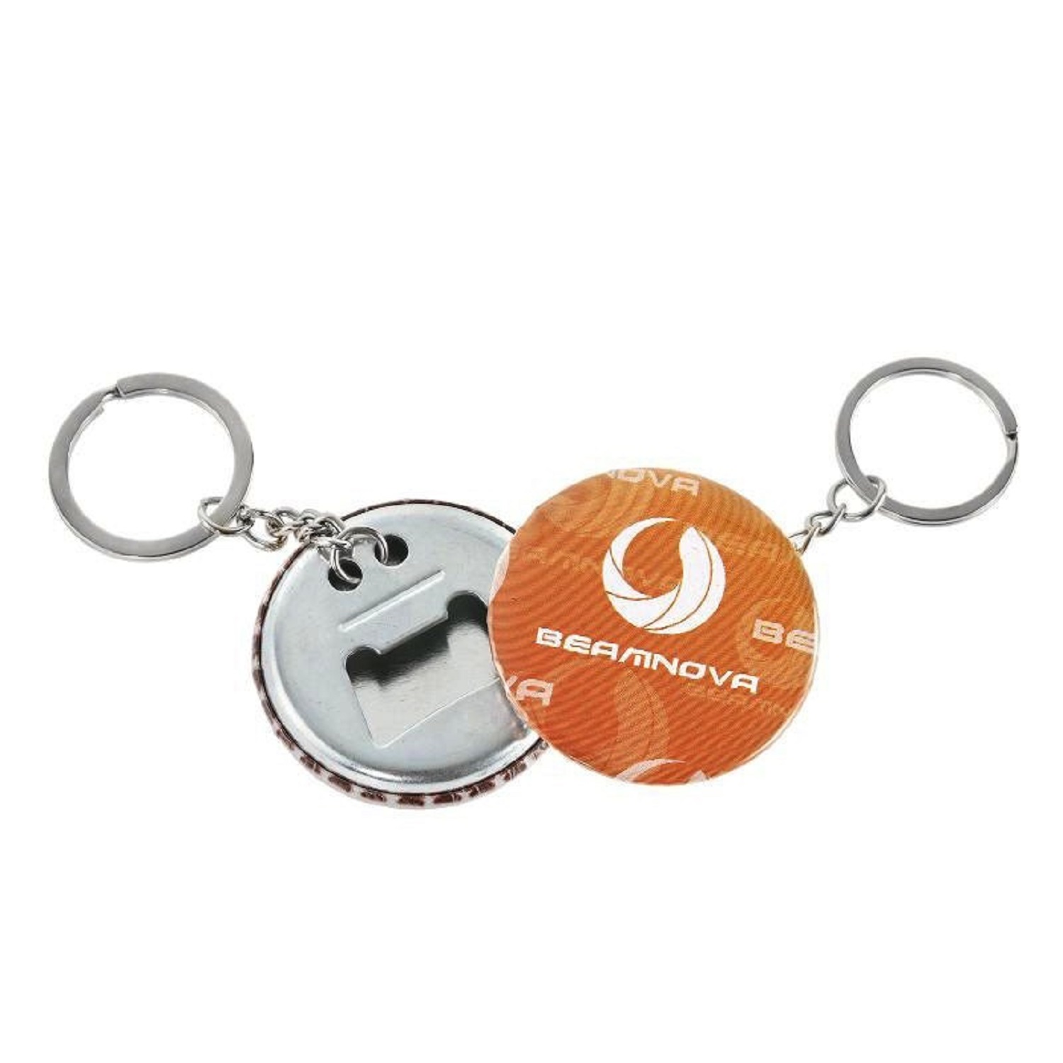 Round Tin Bottle Cap Opener Keychain 2