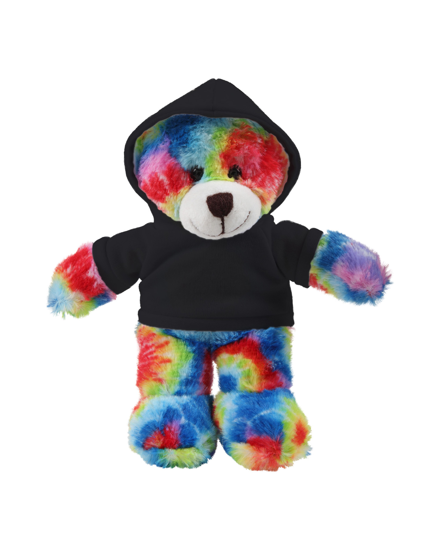soft plush Tie Dye Bear with hoodie 8