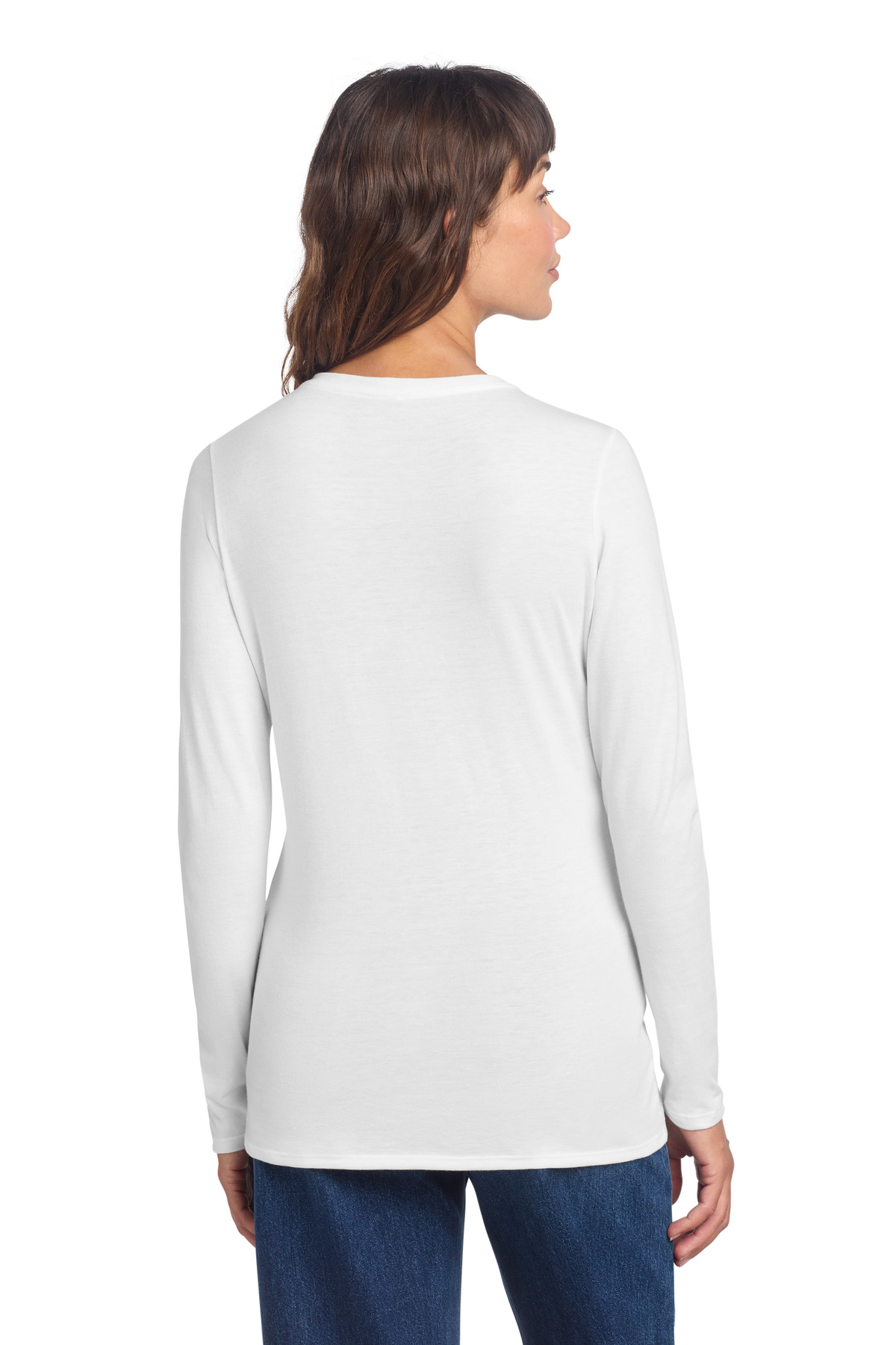 District Women's Perfect Tri Long Sleeve V-Neck Tee DT135 38