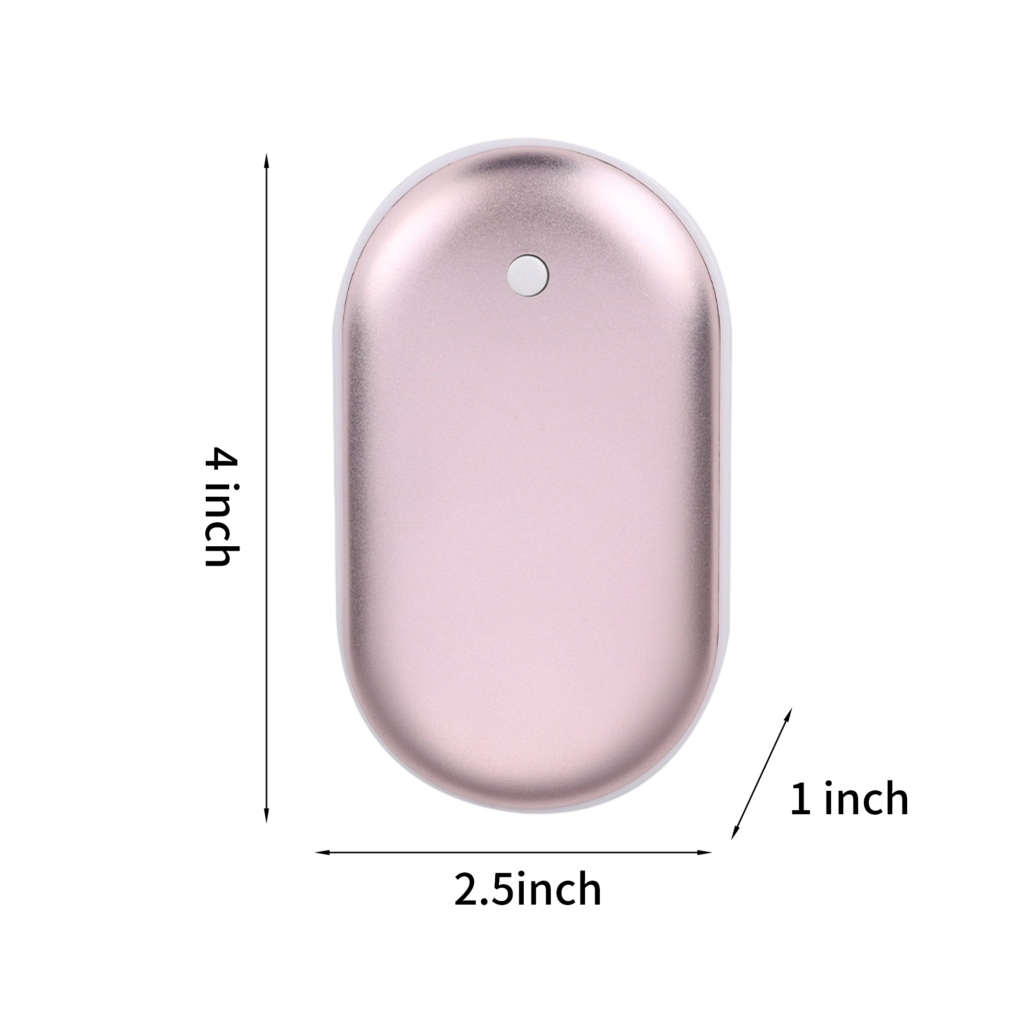 Aluminum ABS Pocket Hand Warmer With Three Level Temperature Control And Built In Power Bank 5