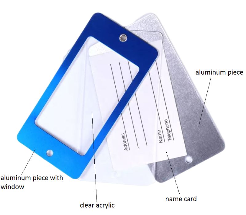 Aluminum Acrylic Luggage Tag 5