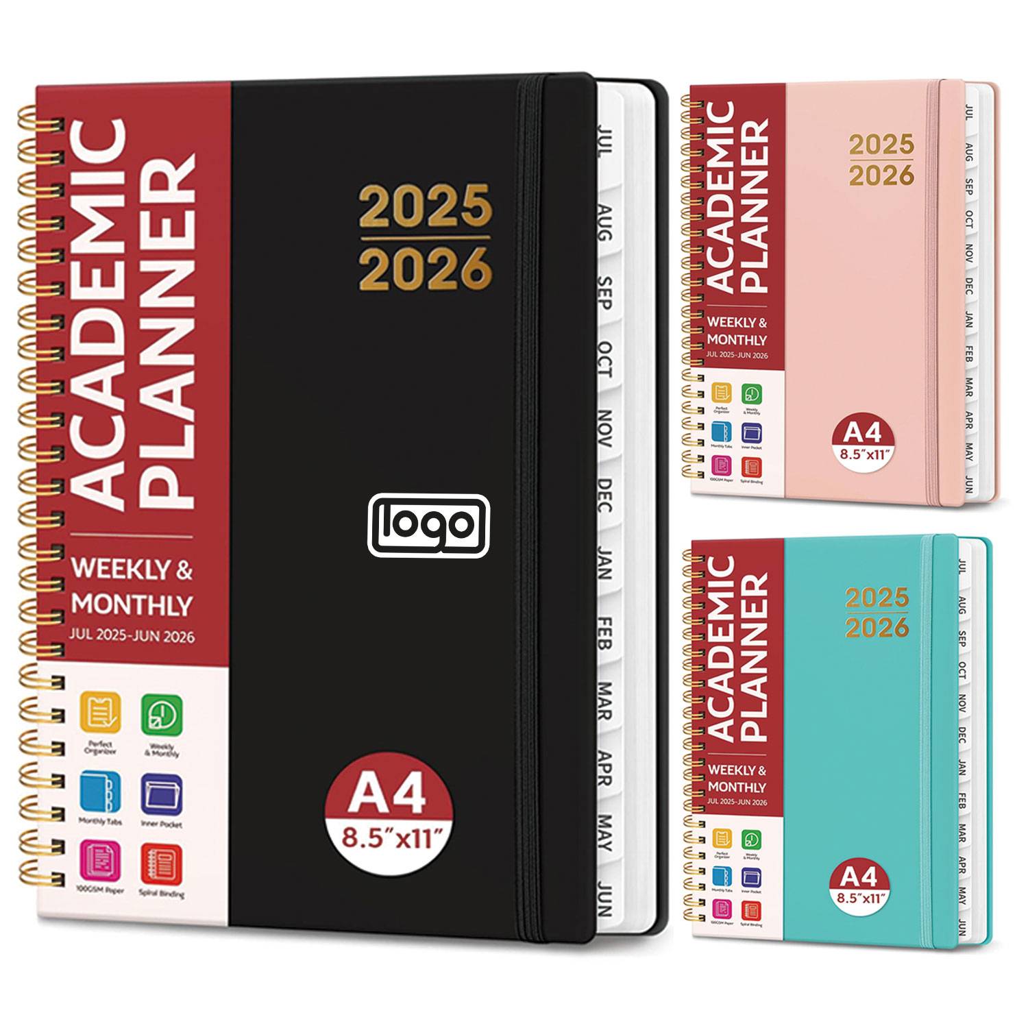 Weekly Monthly Planner Notebook w/Tabs 1