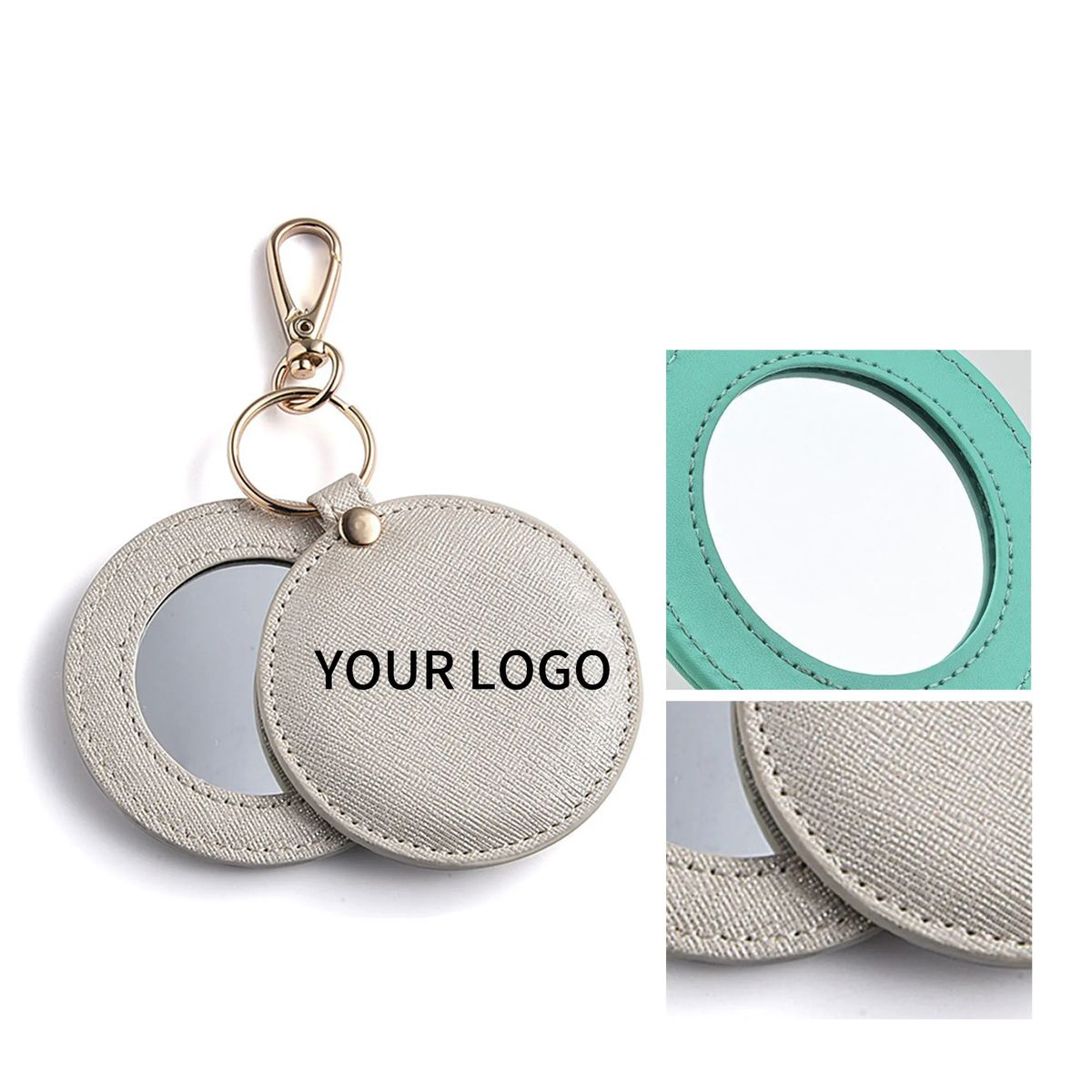PU Square Handheld Mirror for Daily Use 1