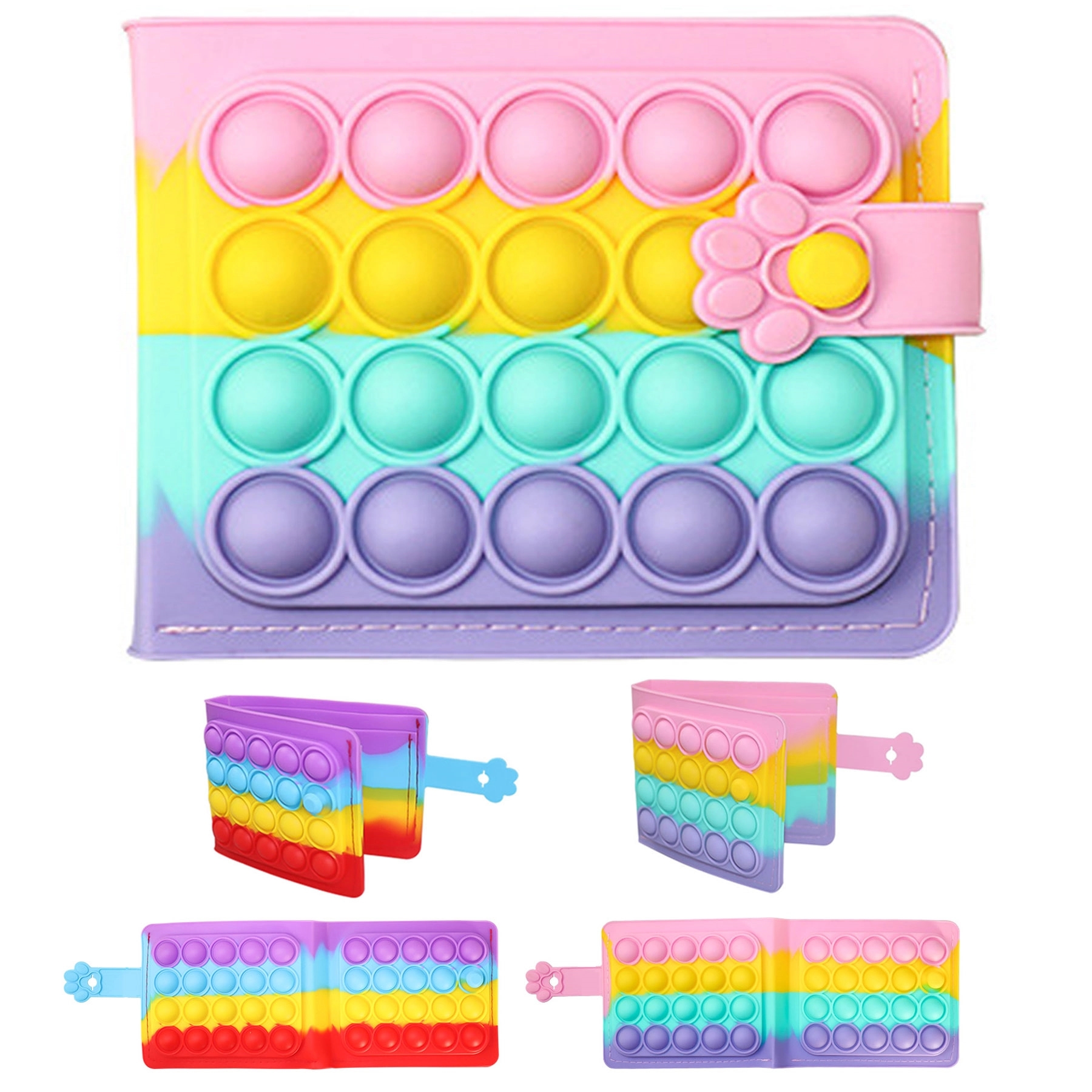 Push Pop Bubble Wallet Fidget Toy 2