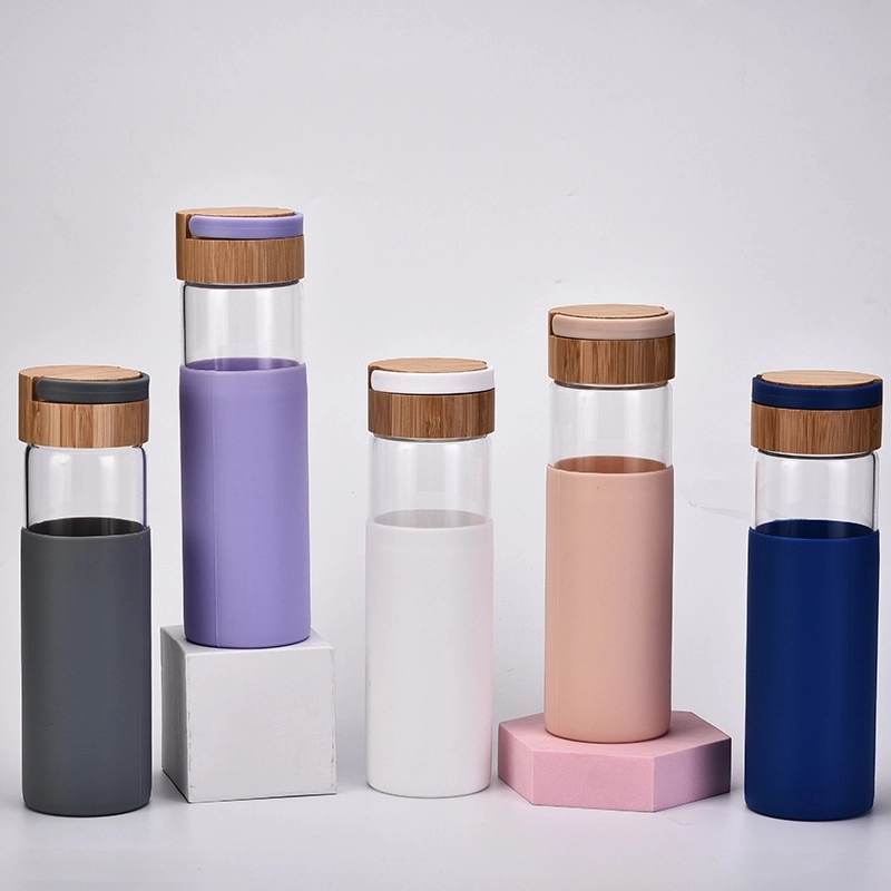 Custom 18 oz High-strength Borosilicate Glass Water Bottle 9