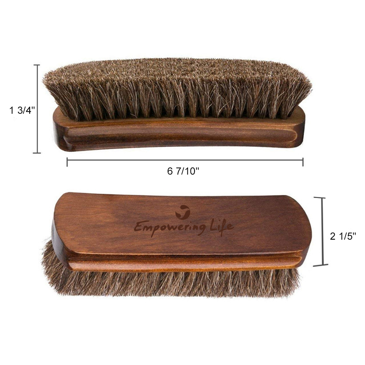 6.7" Horsehair Shoe Shine Brushes 4