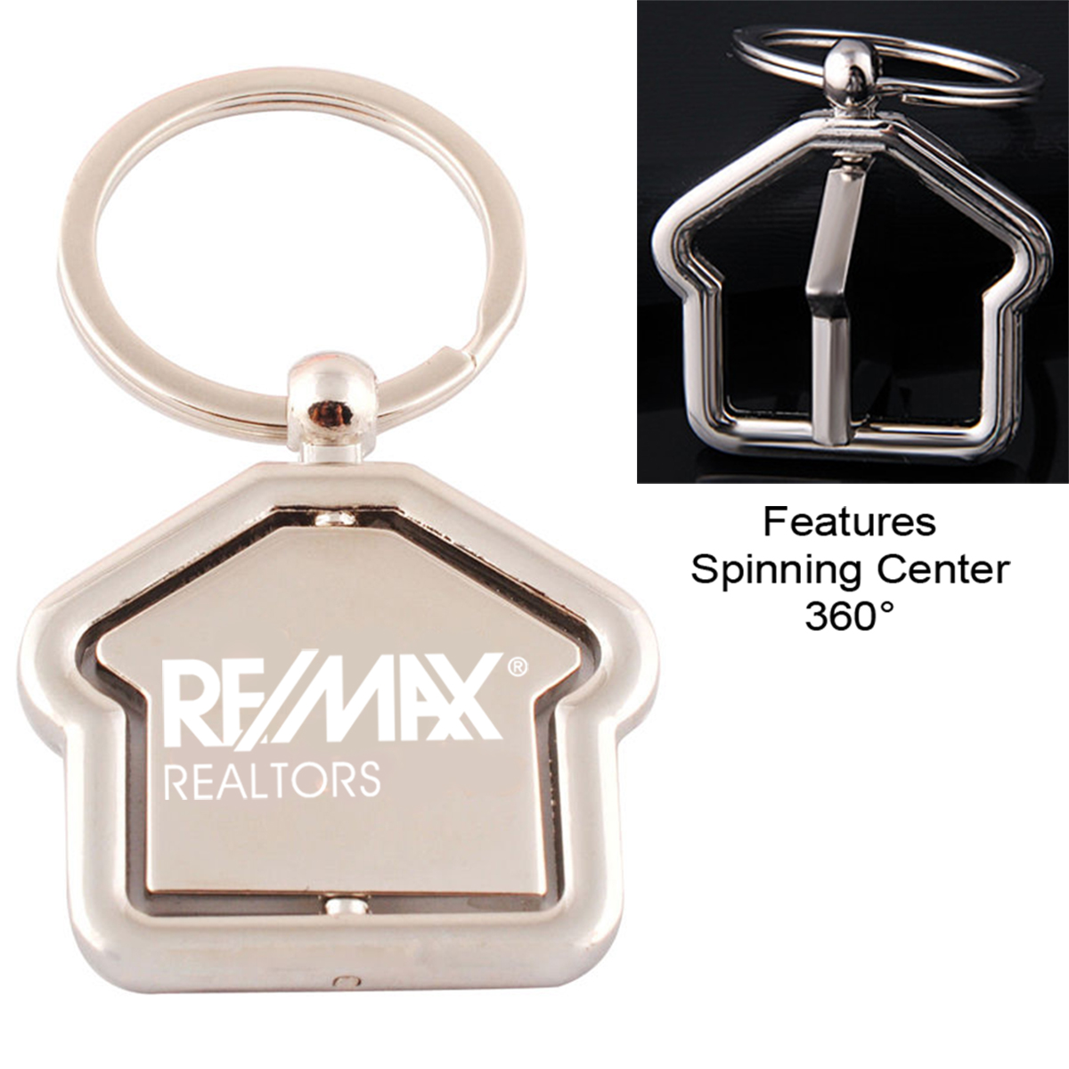Luxe Silver House Photo Keyring 4
