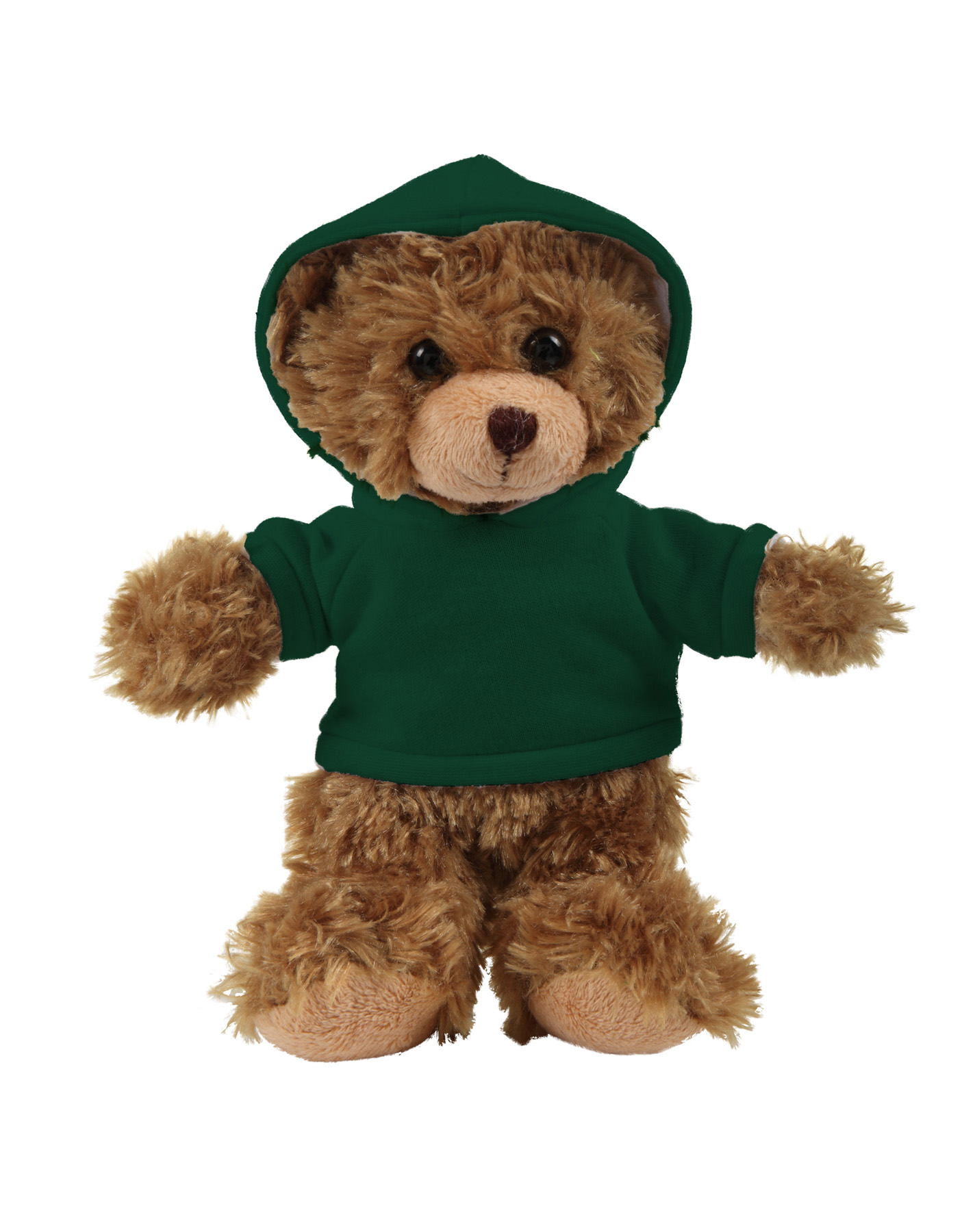 soft plush Mocha Curly Sitting Bear with hoodie 10