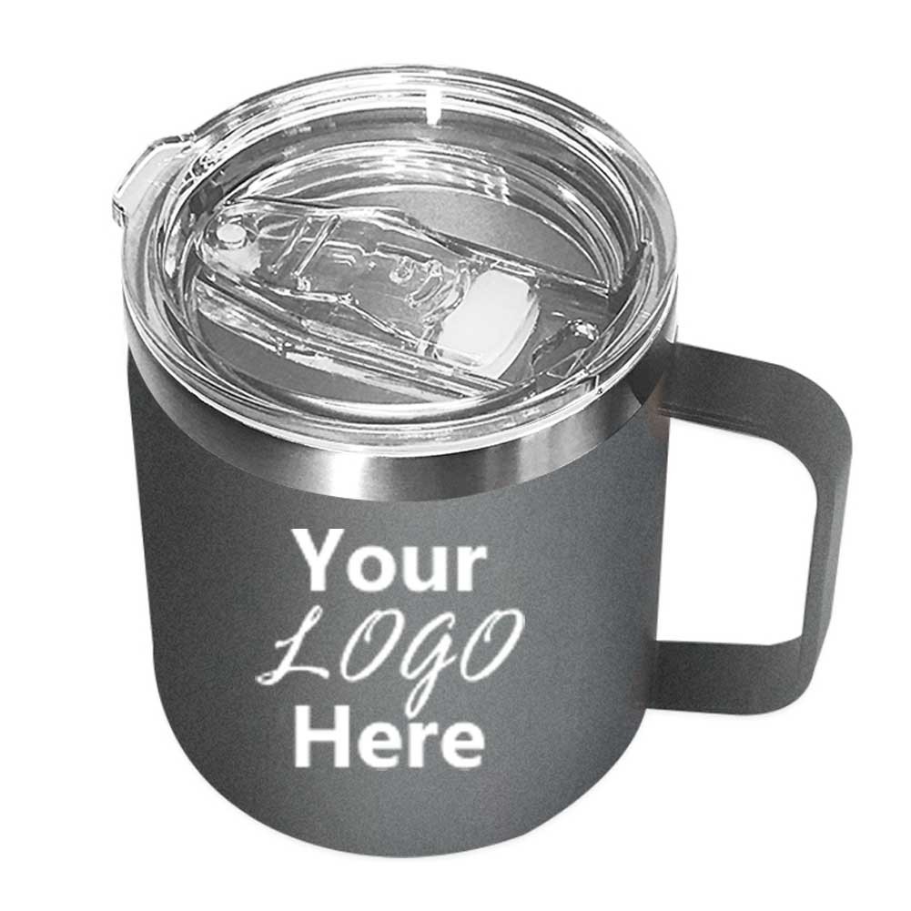 14 Oz. Coffee Mug Double Insulated Stainless Steel with Closed Slider Lid 1