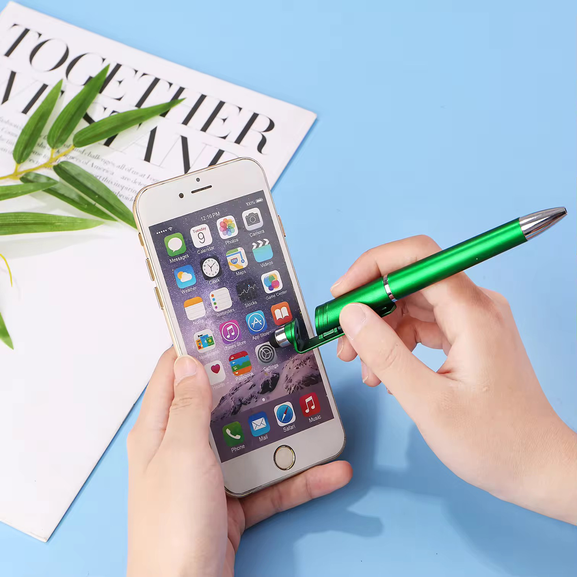 Multi Function Ball Stylus Screen Pen Mobile Holder 3 In 1 With Custom Logo Ballpoint Pen 11