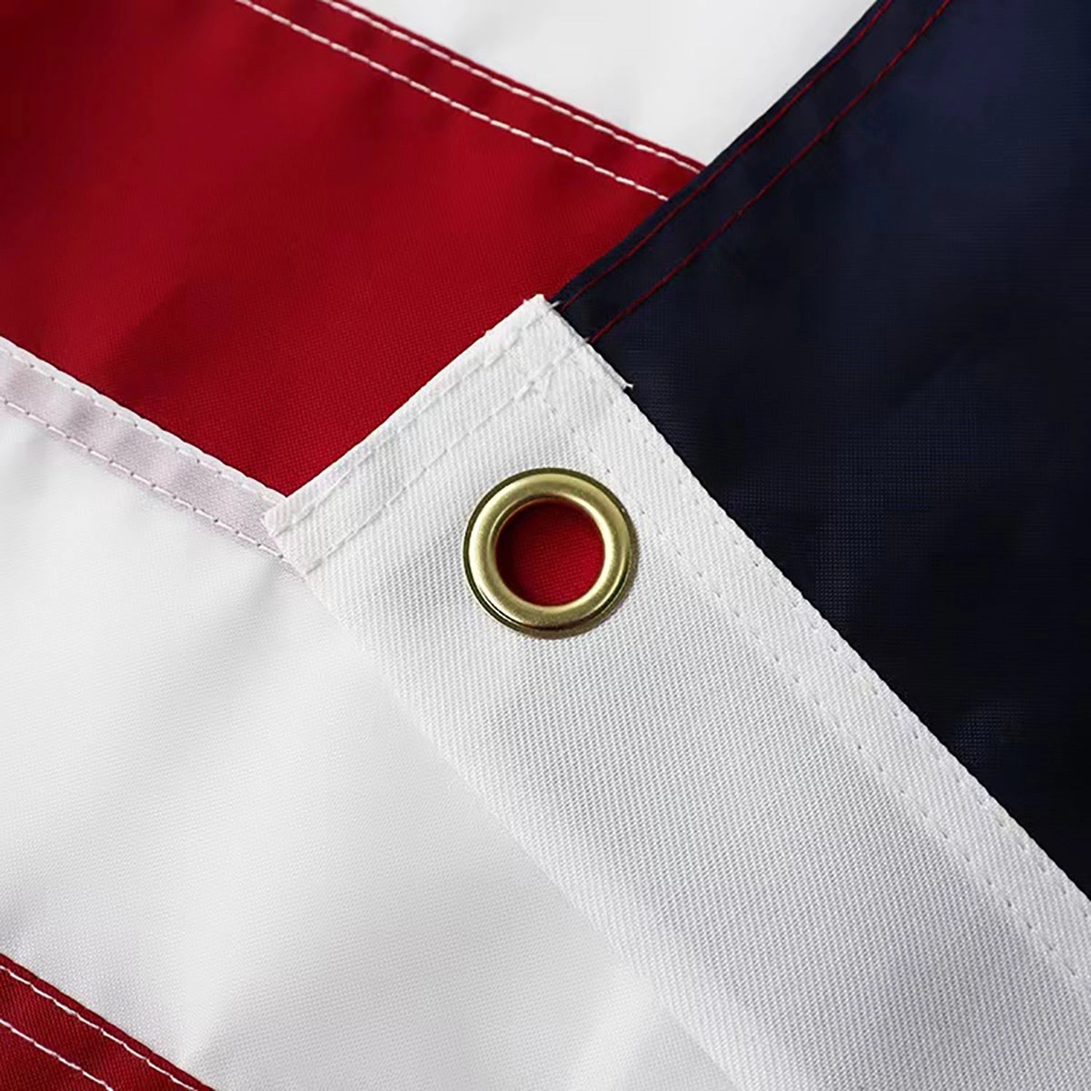 American Flag With Embroideried Stars 4