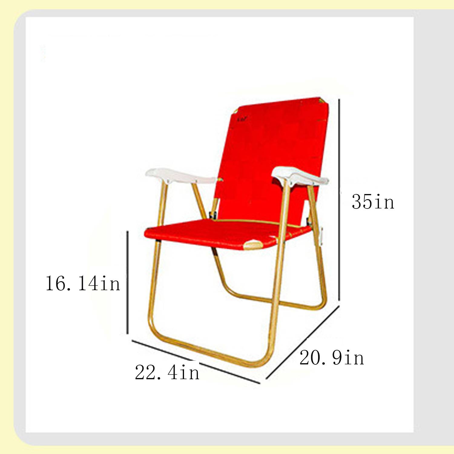 Folding Aluminum Outdoor High-Back Chair 3