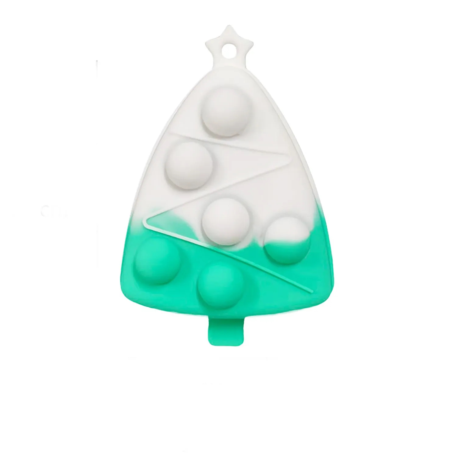 Christmas Tree Silicone Fidget Popper Stress Ball Keychains 2