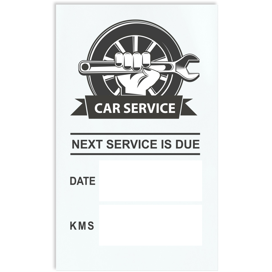 Clear Vinyl Service Decal in Full Colour (Read Inside Only) (1.5"x2.5")