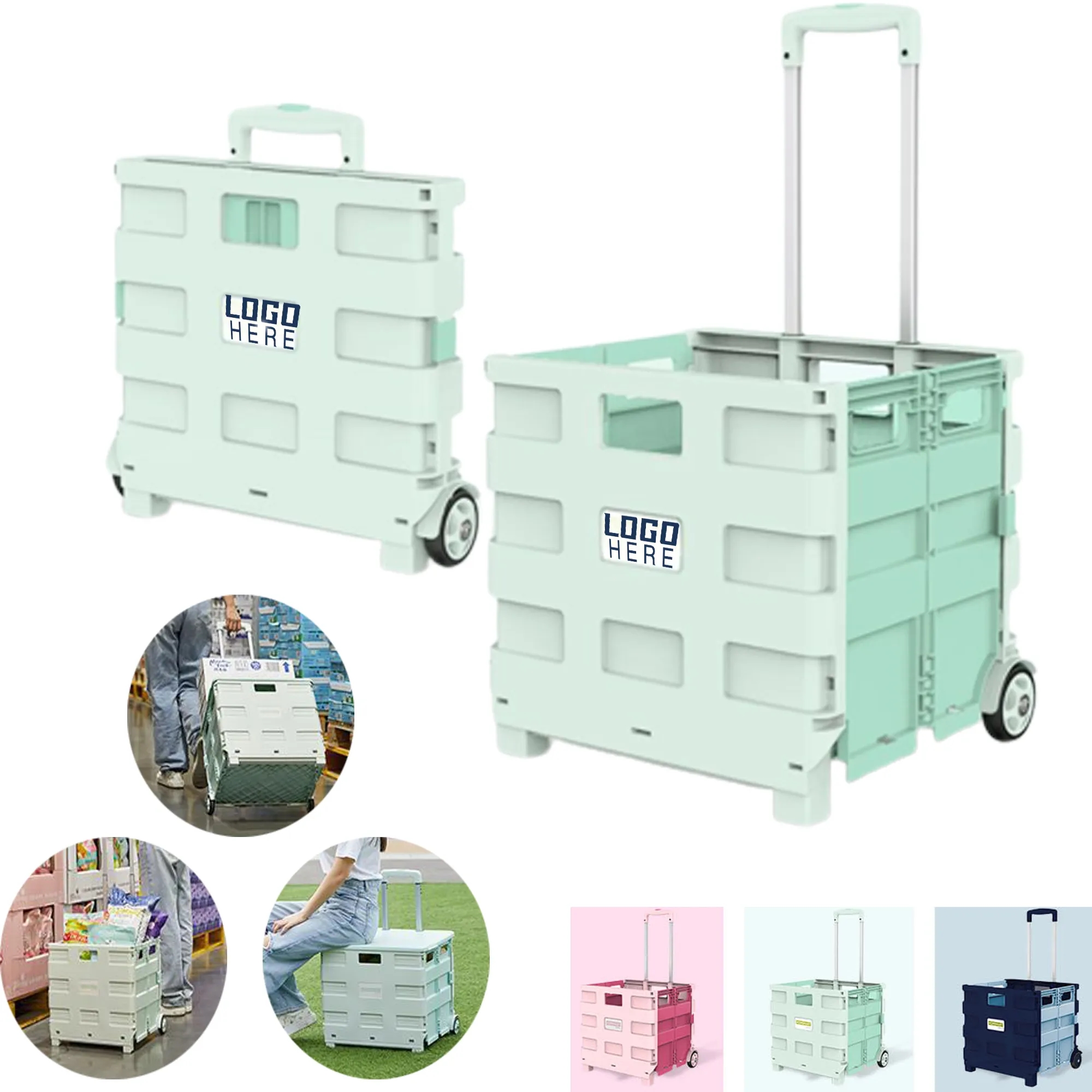 Foldable Portable Shopping Cart 45L&65L 4