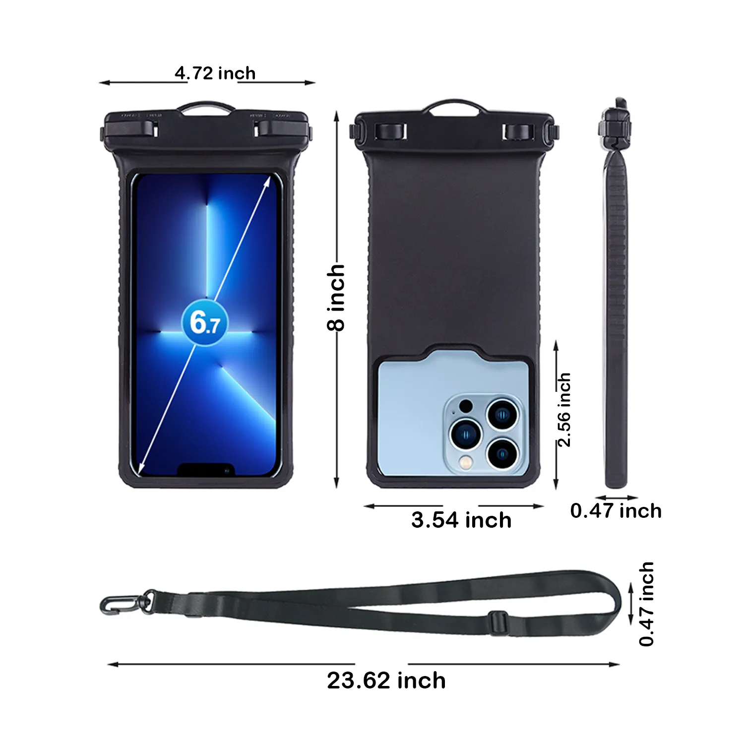 Waterproof 6.7-Inch Phone Case for Underwater Use 3