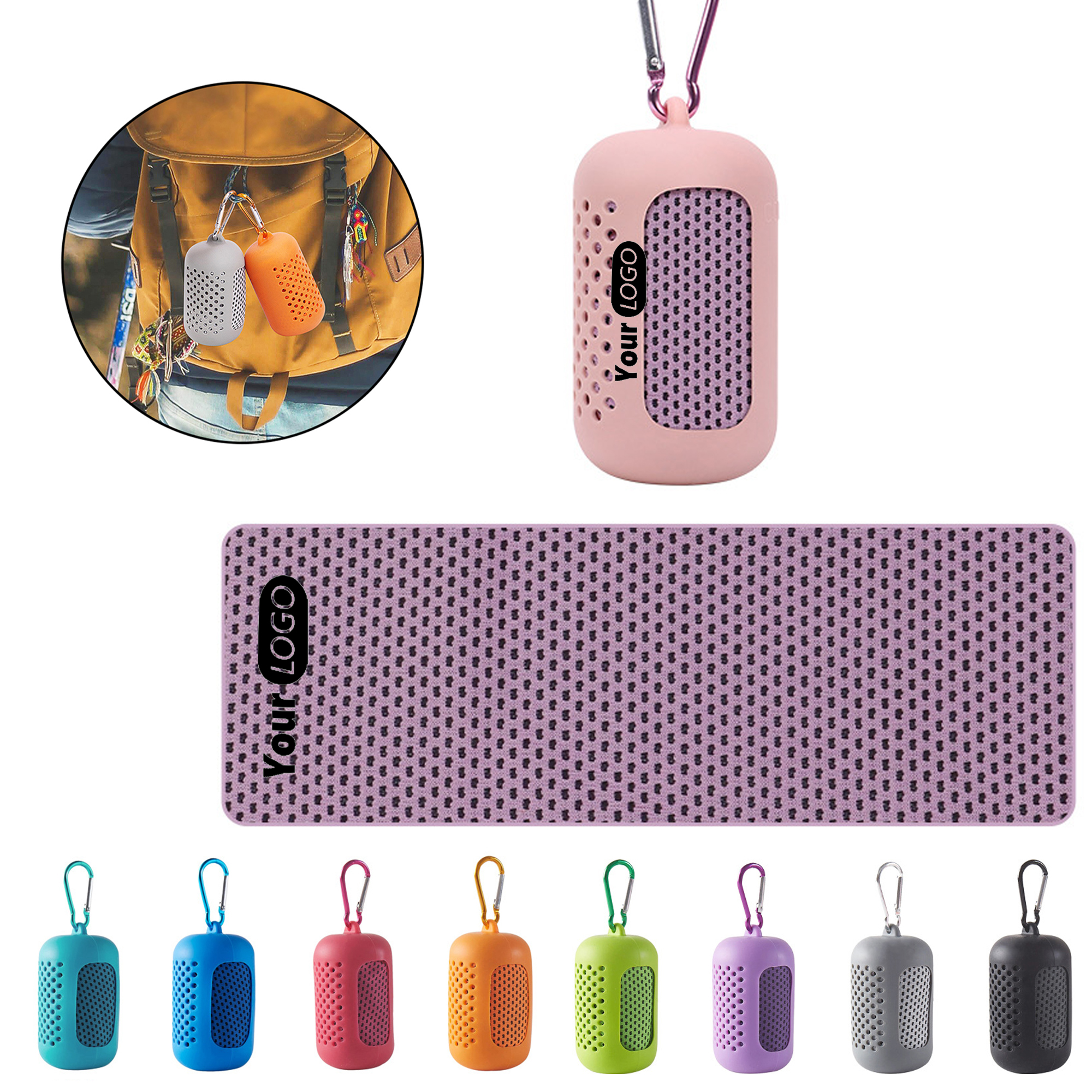 Compact Silicone Cooling Towel Set for Outdoor Use 5