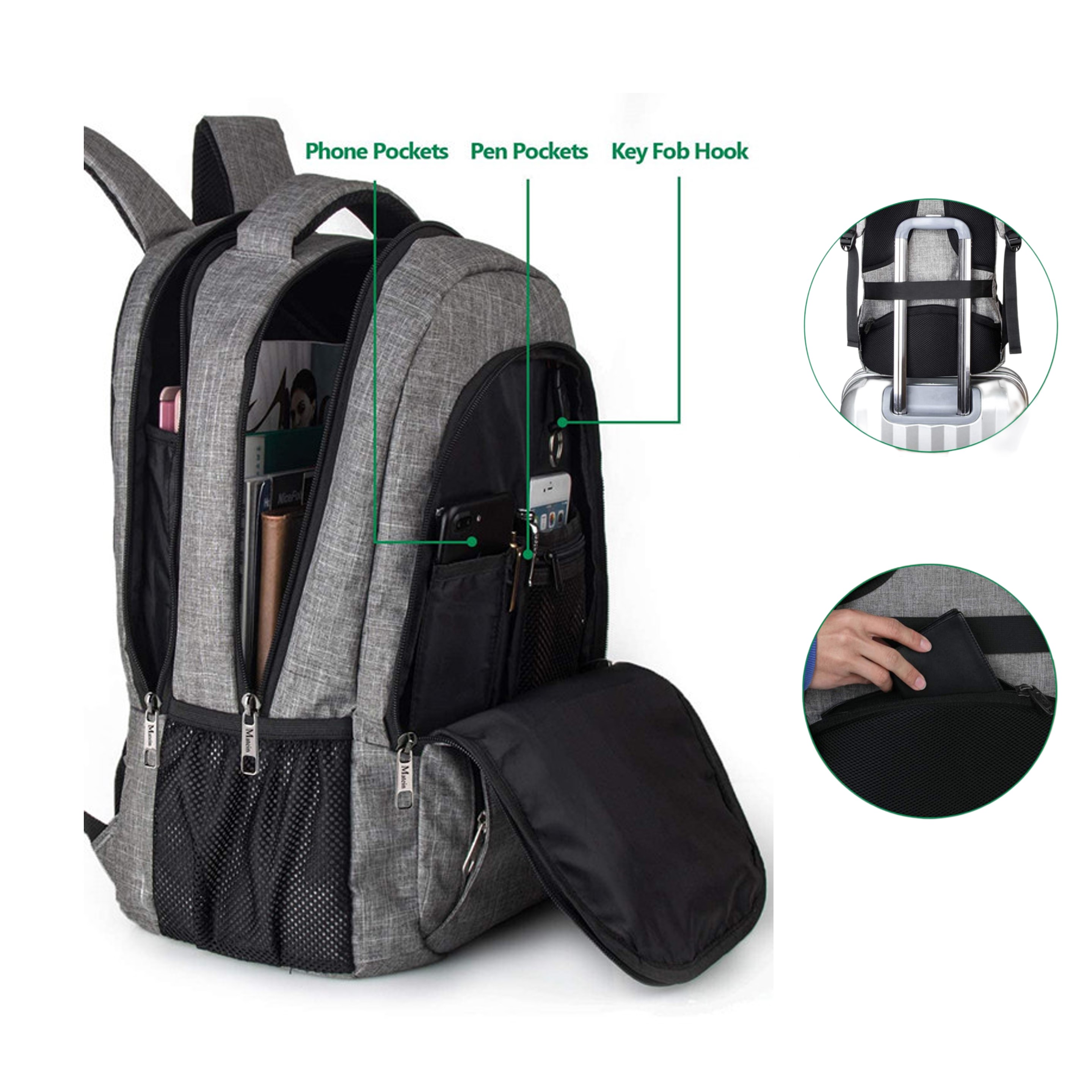 Business Anti Theft Slim Durable Laptop Backpack (direct import) 4