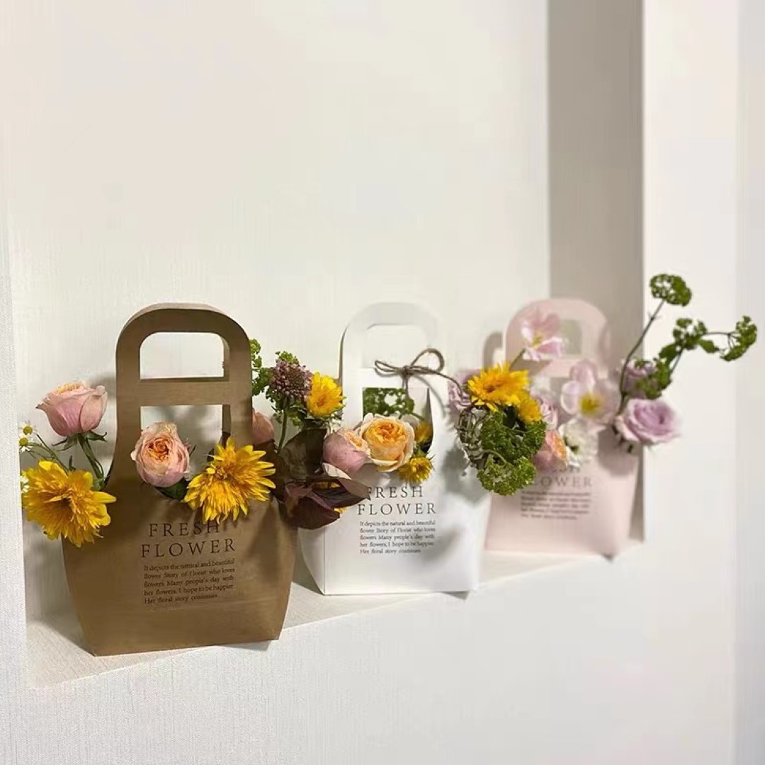 Decorative Flower Paper Pot Tote Bag 2