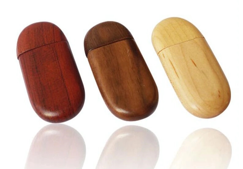 Oval Wood USB Flash Drives 4