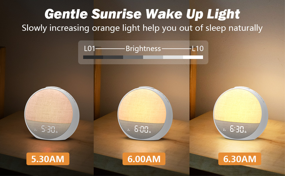 Digital Alarm Clock with Sound Machine 8