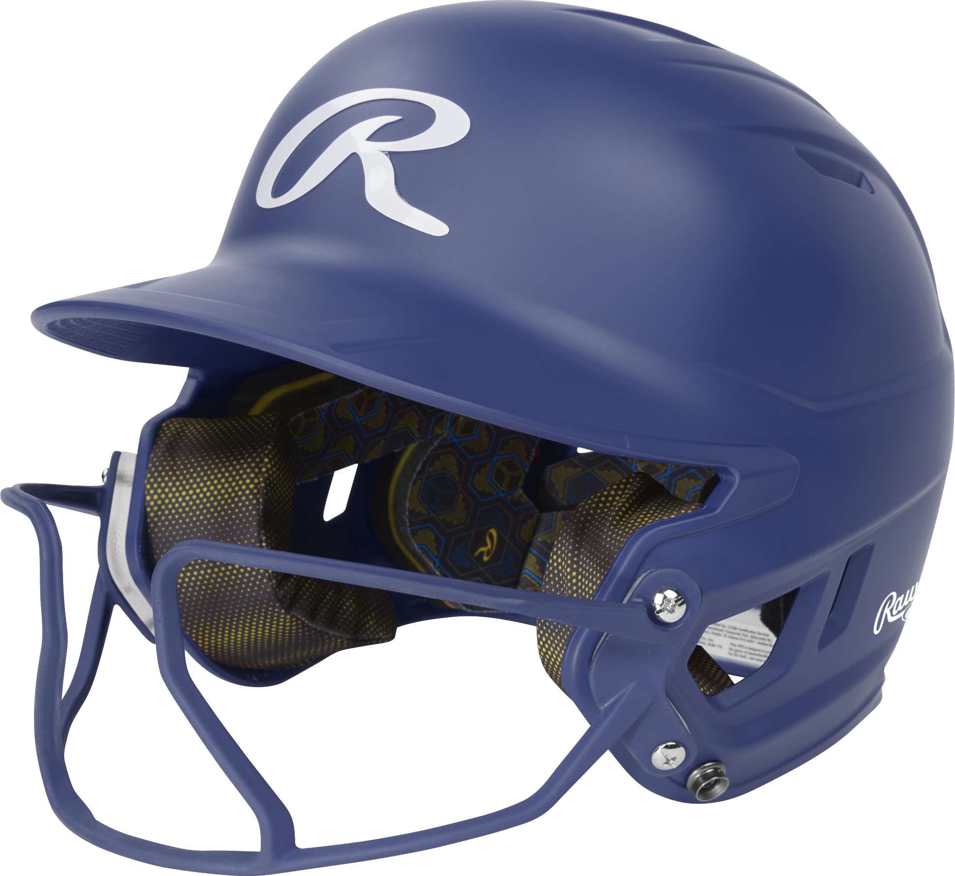 Rawlings Mach Hi-Viz 1-Tone Matte Batting Helmet with Attached Face Guard | Senior 10