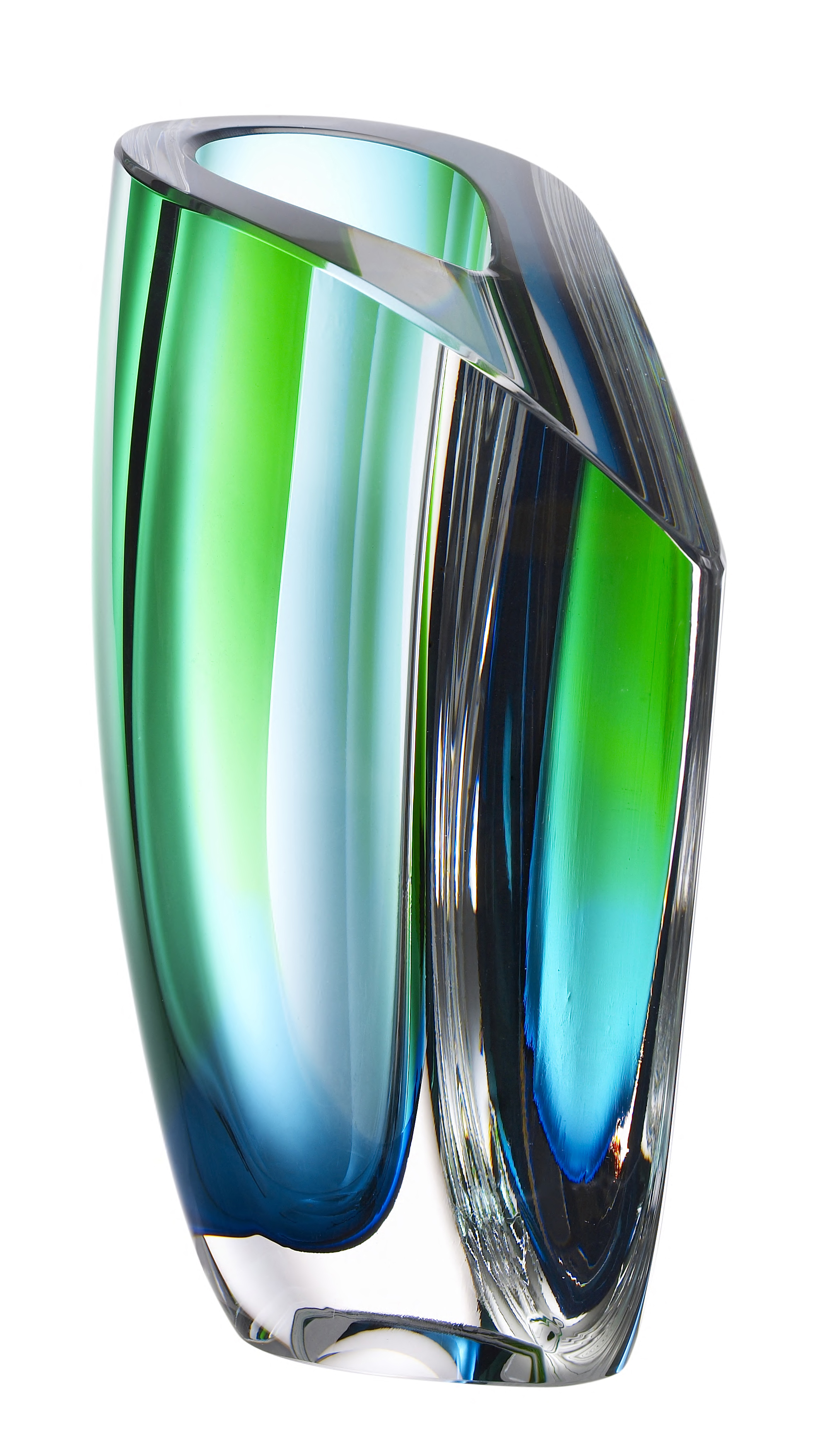 MIRAGE VASE BLUE/GREEN LARGE 1