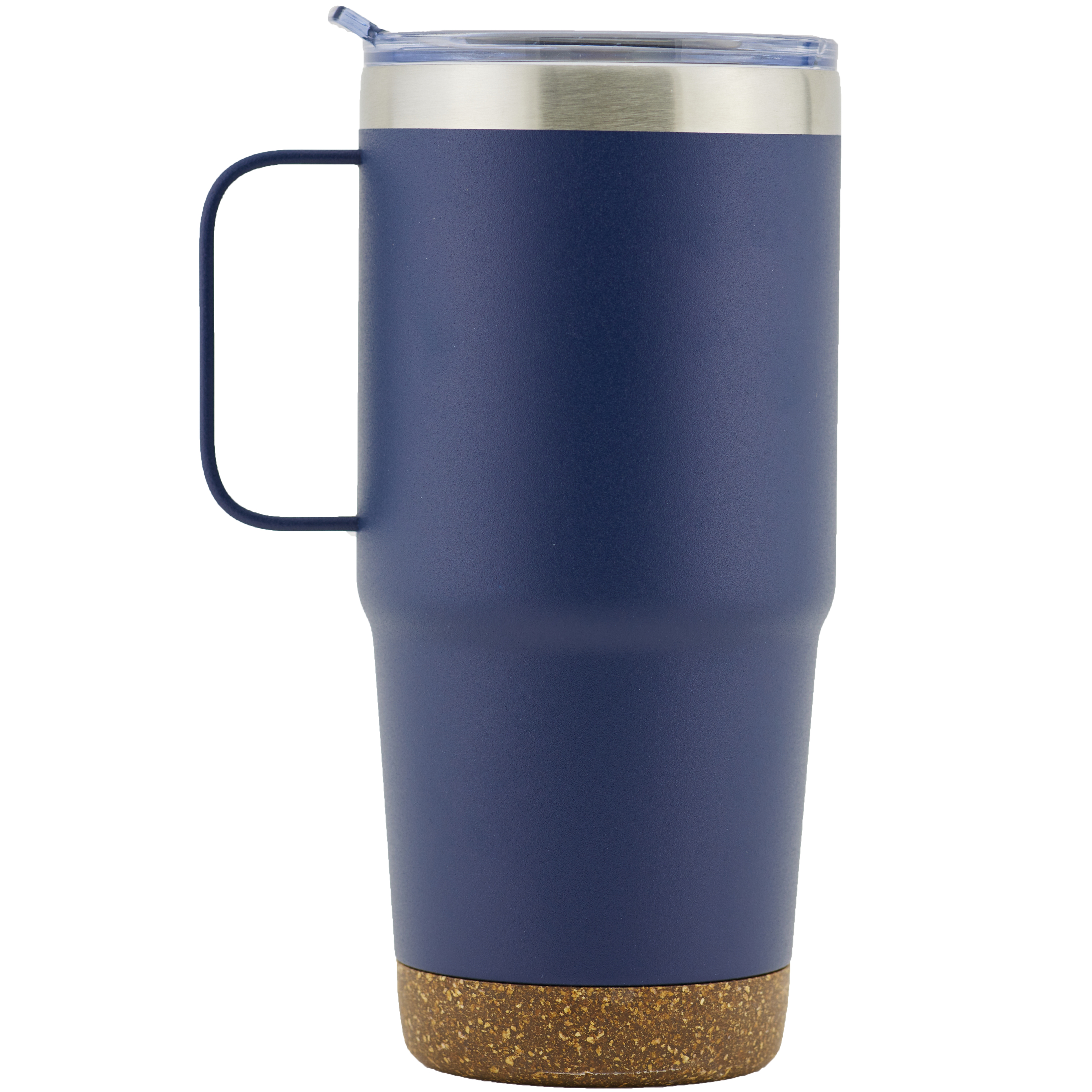 Oceanside 24oz Double Wall SS VI Tumbler with Handle and Cork Bottom (Blue)