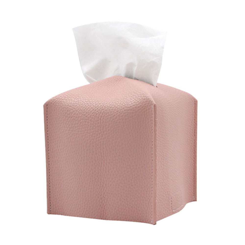 Square Leather Cube Tissue Box 3