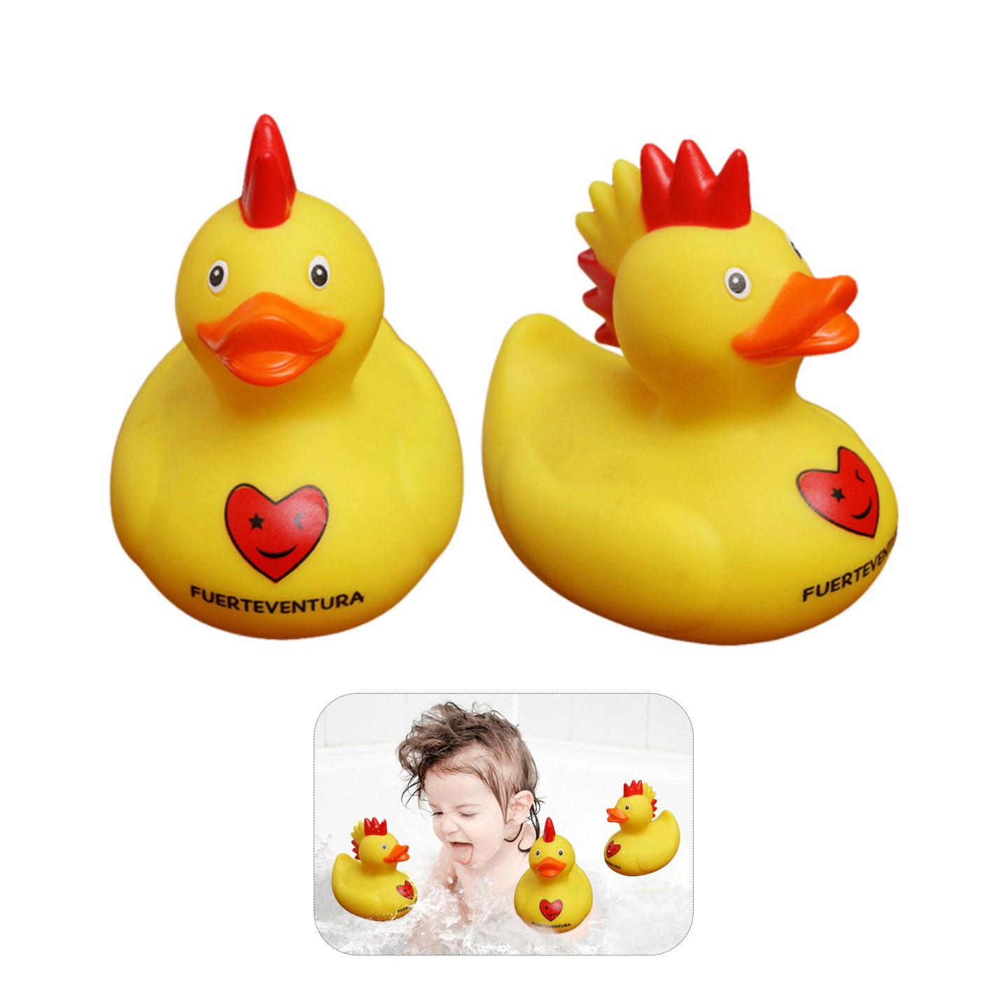 Rubber Duck with Mohican Hair 2