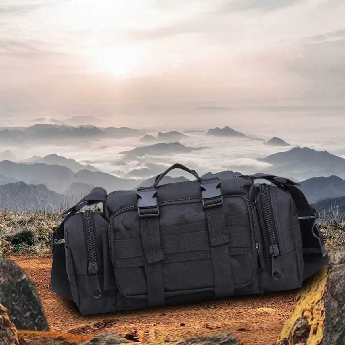 Tactical MOLLE Outdoor Waist Bag Crossbody Sling Bag Pack 3