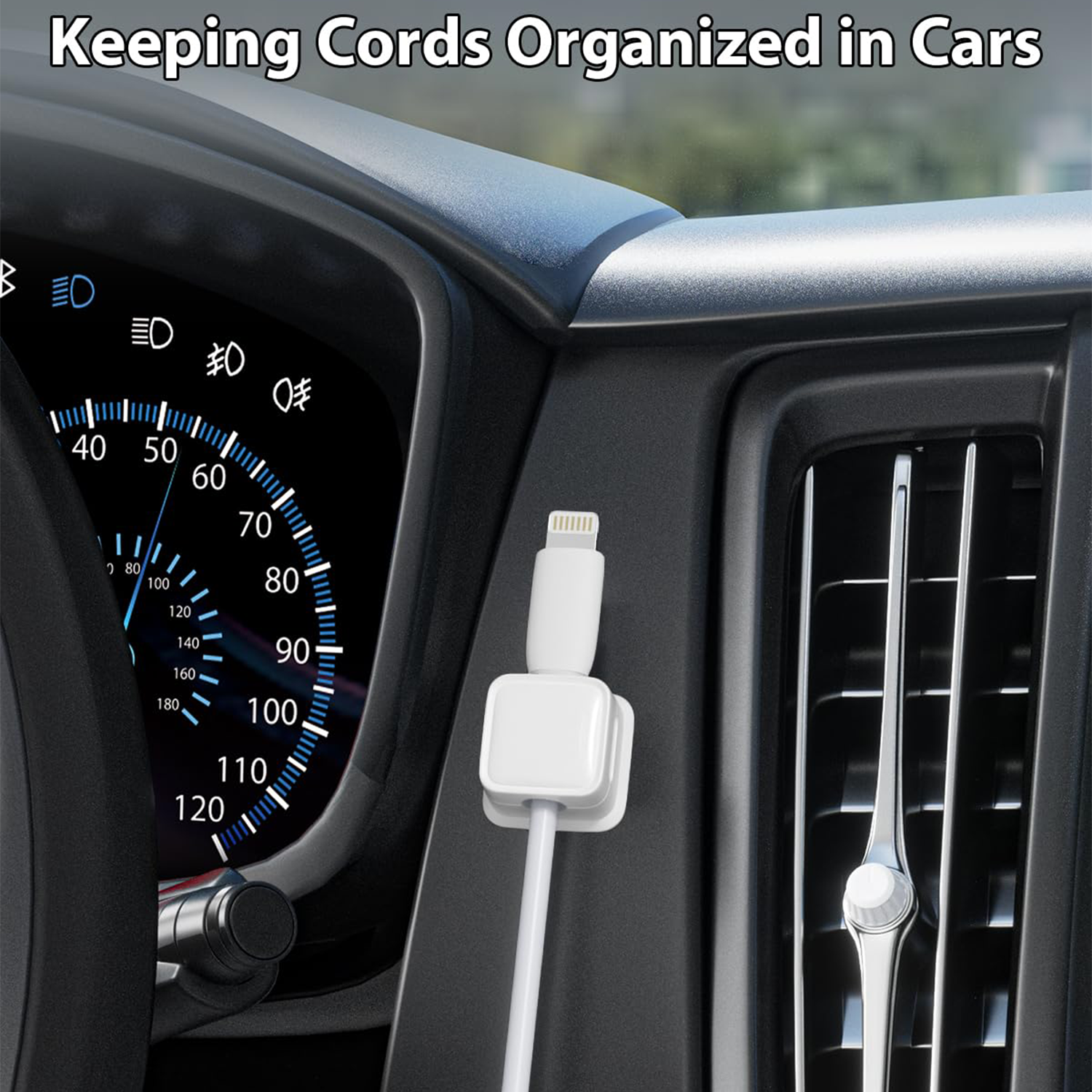 6PCS Magnetic Cable Clips - Desk & Phone Cord Organizer 8