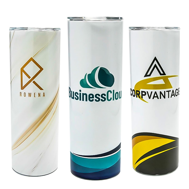 20 Oz. Custom Printed Skinny Stainless Steel Tumblers 10