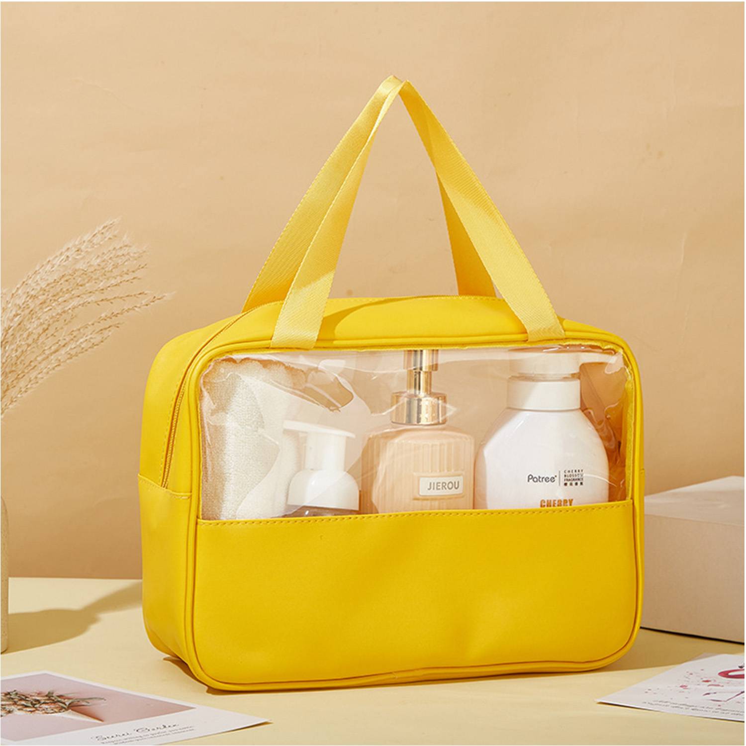 Travel Clear PVC&PU Cosmetic Makeup Bag for Women 9