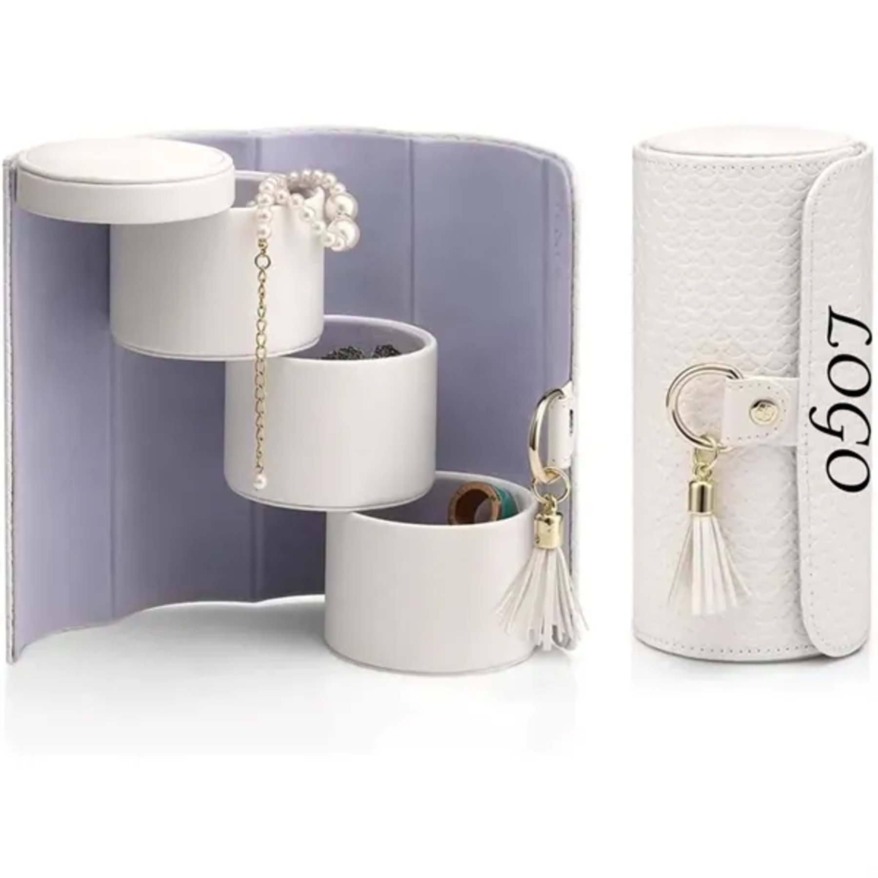Travel Jewelry Roll Box Organizer 2