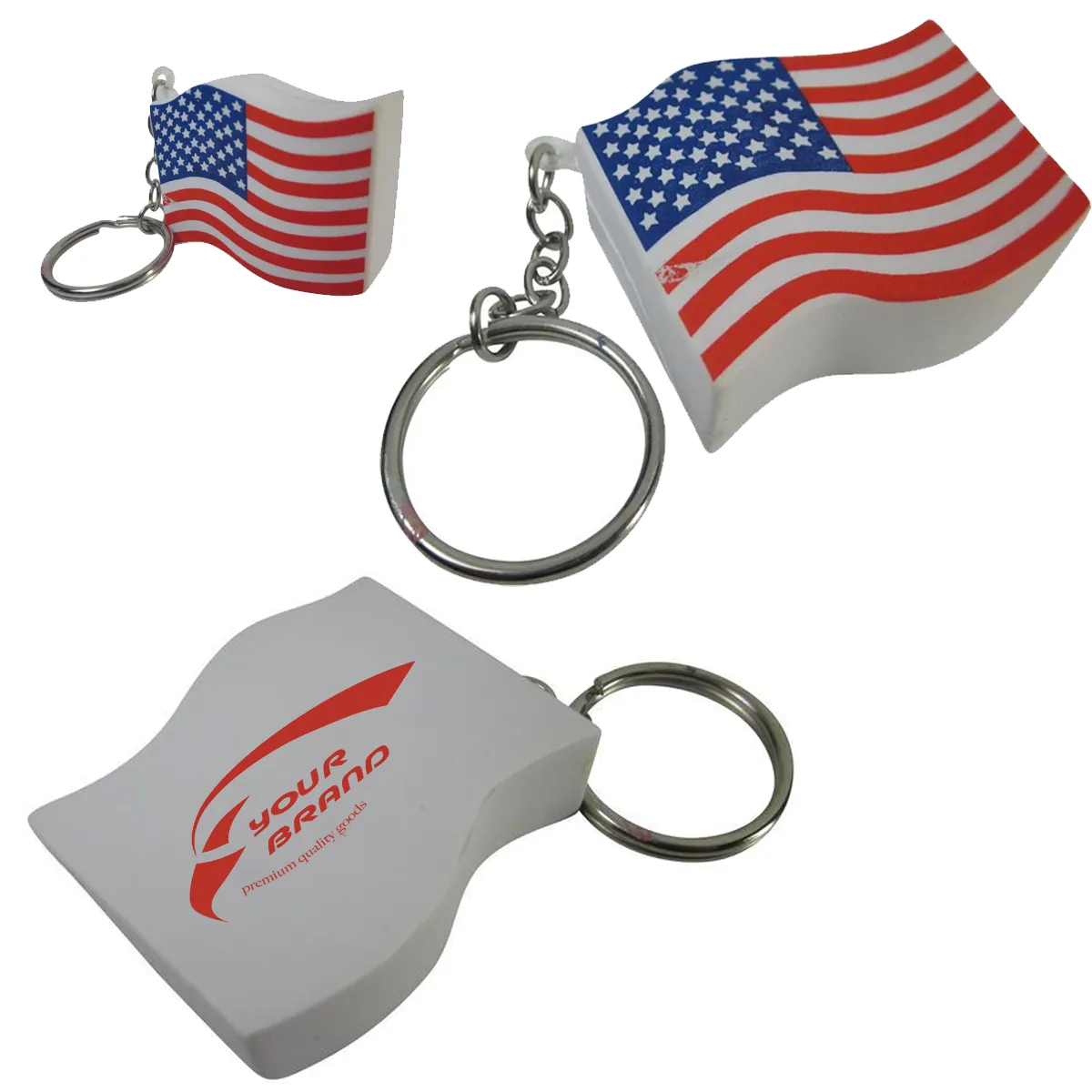 USA Dangling American Flags Souvenir Charm Key Chains 2