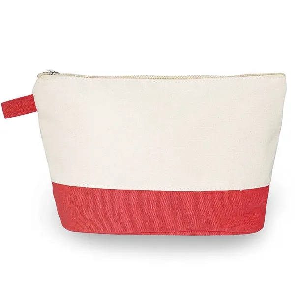 Cotton Canvas Two-Tone Cosmetic Bag, custom tote bag with logo imprint 10