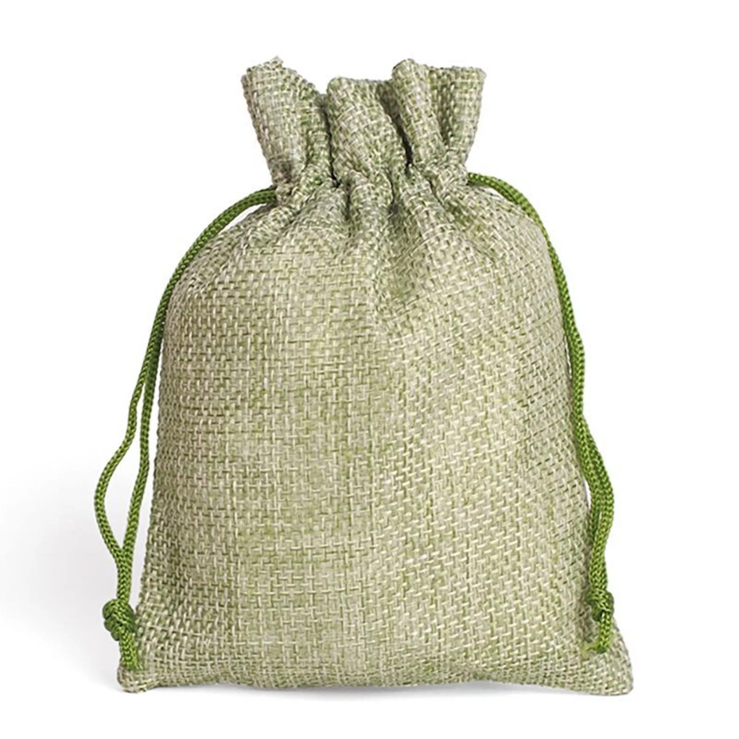Medium Natural Burlap Pouches Jute Drawstring Bags 5" x 7" 6