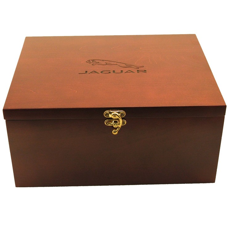 Wood Latched Box, 11.6" x 9.18" x 5.38" 12