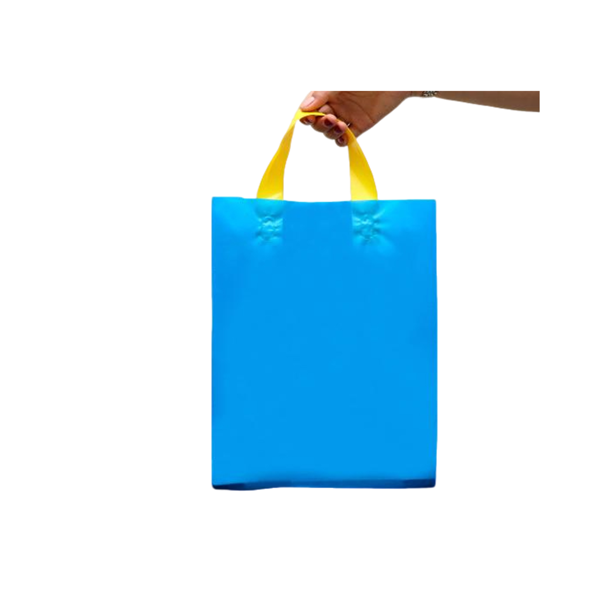 Polyethylene Soft Handle Plastic Tote Bag 13.75 x 3.95 x 9.75" 10
