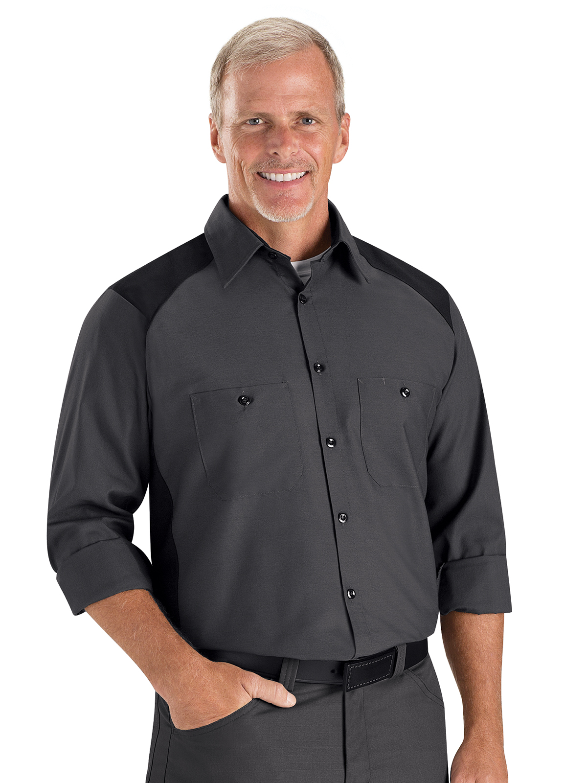 Red Kap Shirts - Men's Long Sleeve Motorsports Shirt 2