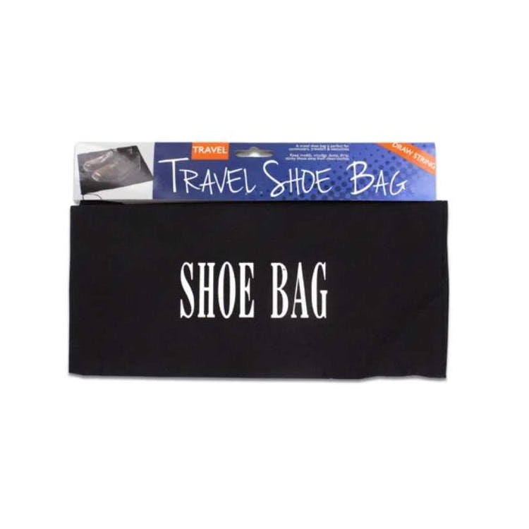 Drawstring Travel Shoe Bags Black 16"x12" 2