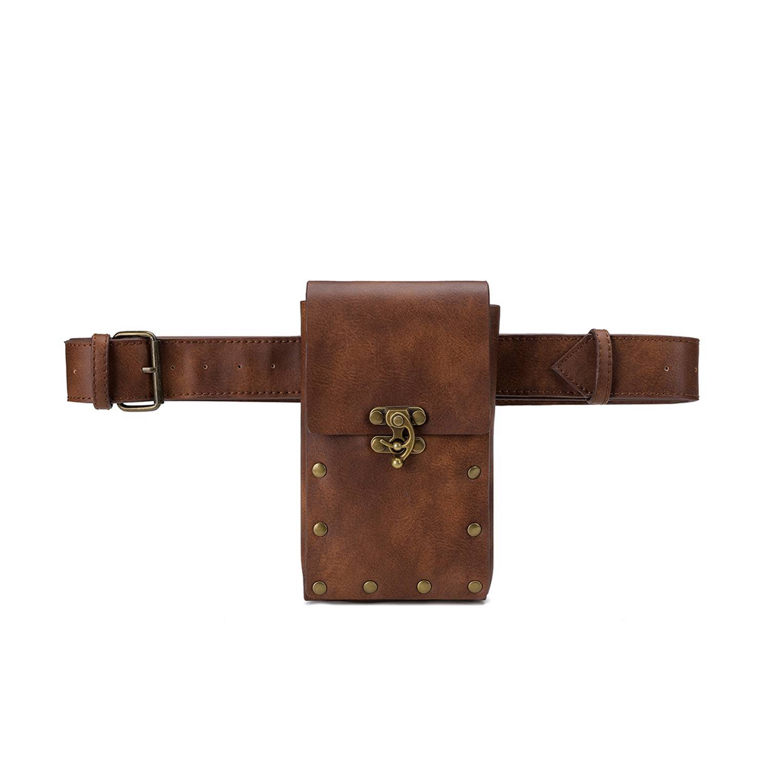 PU retro women's outdoor diagonal sports mini waist bag 7