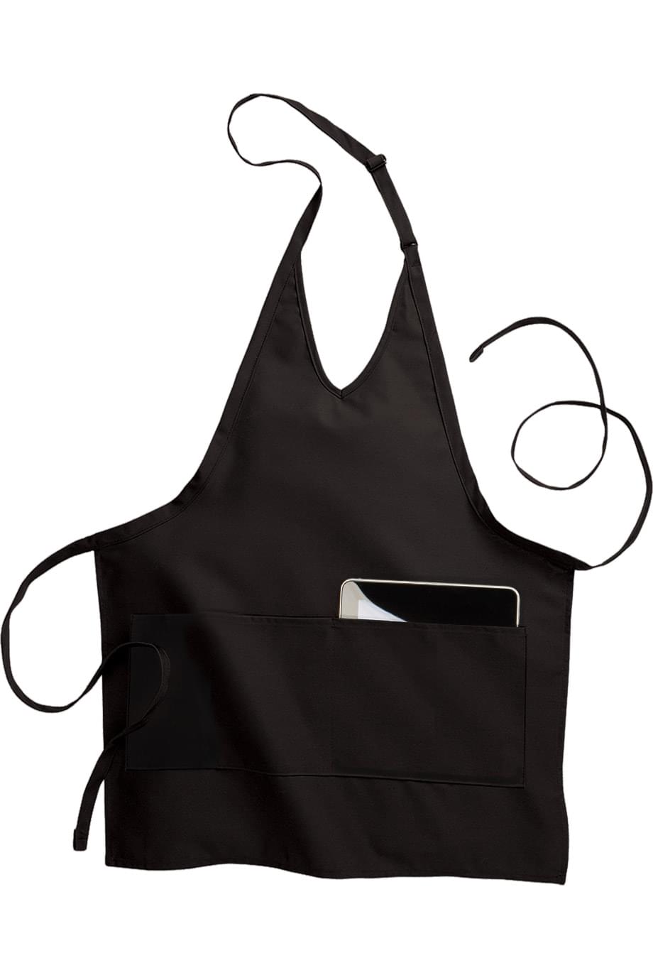 2-Pocket V-Neck Bib Apron