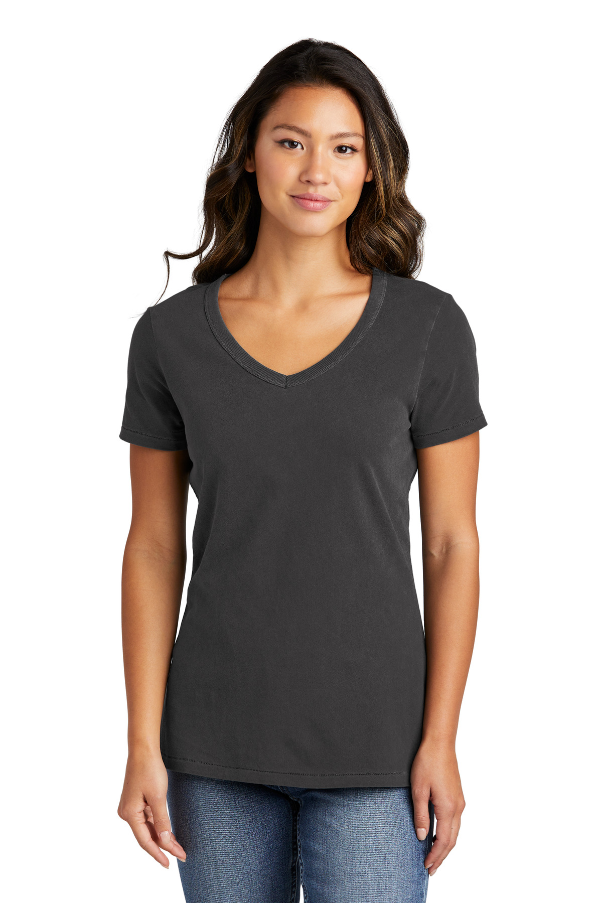 Port & Co Women's Beach Wash Garment-Dyed V-Neck Tee LPC099V 30