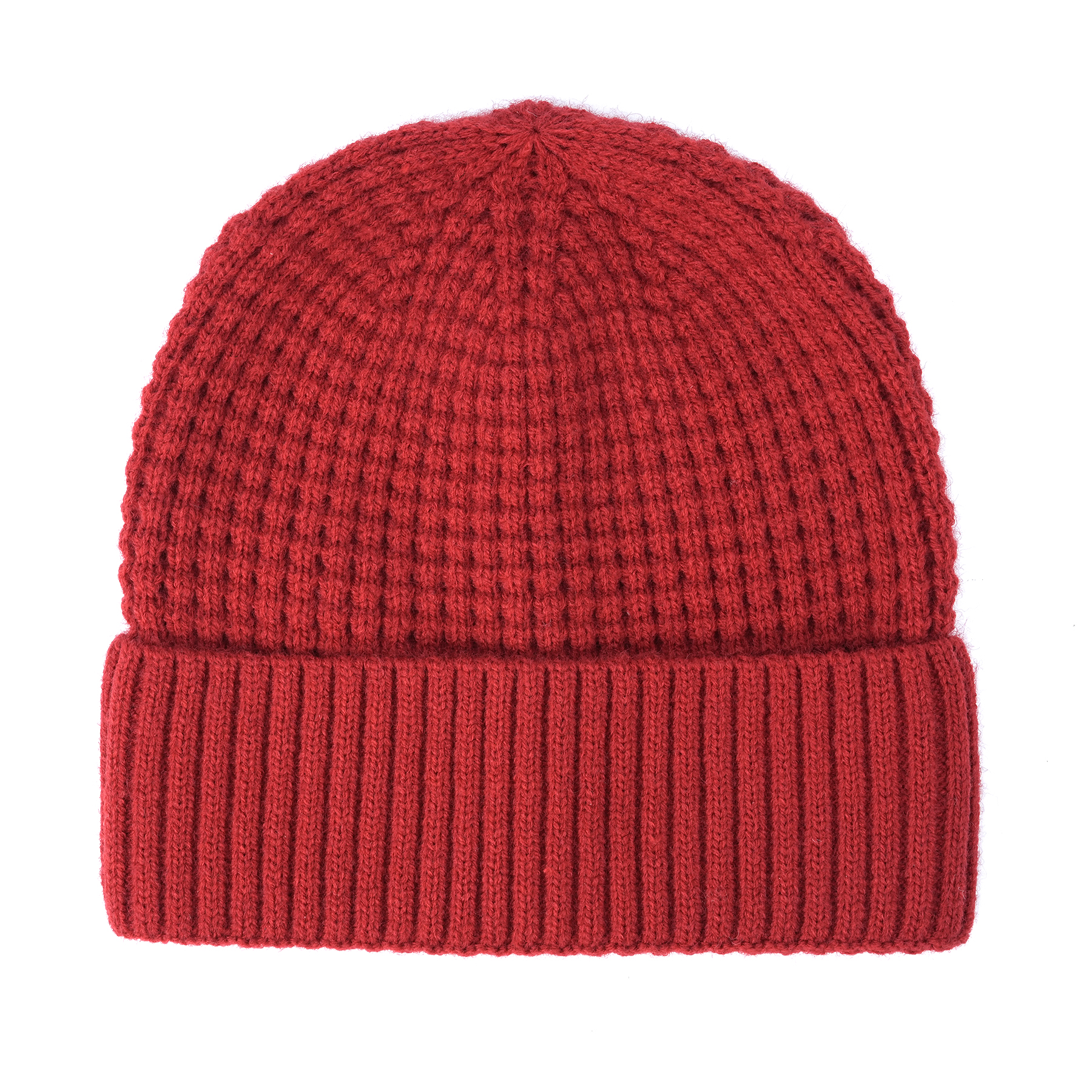 Unisex Waffle Knit Cuffed Beanie With Custom Logo 4